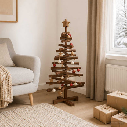 vidaXL Wooden Christmas Tree KOTKA 90 cm Solid Pine Wood