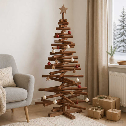 vidaXL Wooden Christmas Tree KOTKA 120 cm Solid Pine Wood