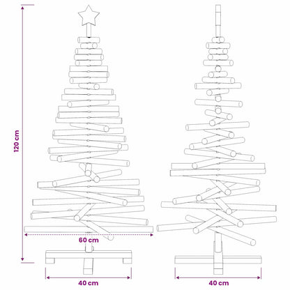 vidaXL Wooden Christmas Tree KOTKA 120 cm Solid Pine Wood