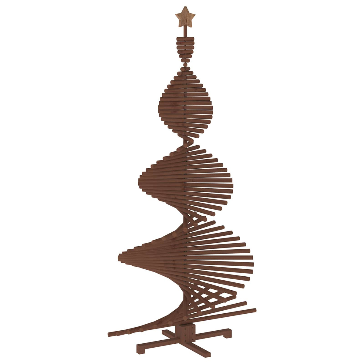 vidaXL Wooden Christmas Tree KOTKA 210 cm Solid Pine Wood