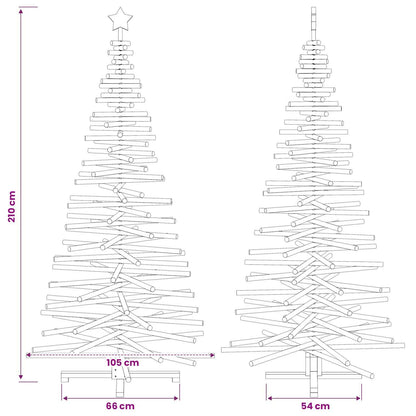 vidaXL Wooden Christmas Tree KOTKA 210 cm Solid Pine Wood