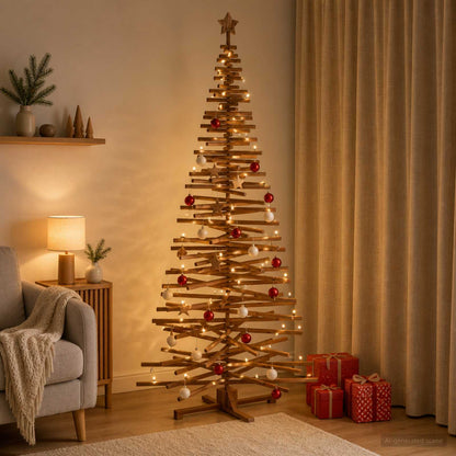 vidaXL Wooden Christmas Tree KOTKA 240 cm Solid Pine Wood