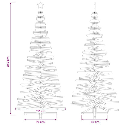 vidaXL Wooden Christmas Tree KOTKA 240 cm Solid Pine Wood