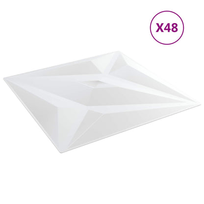 vidaXL Wall Panels Star 12 pcs White star 50 x 50 cm XPS Foam
