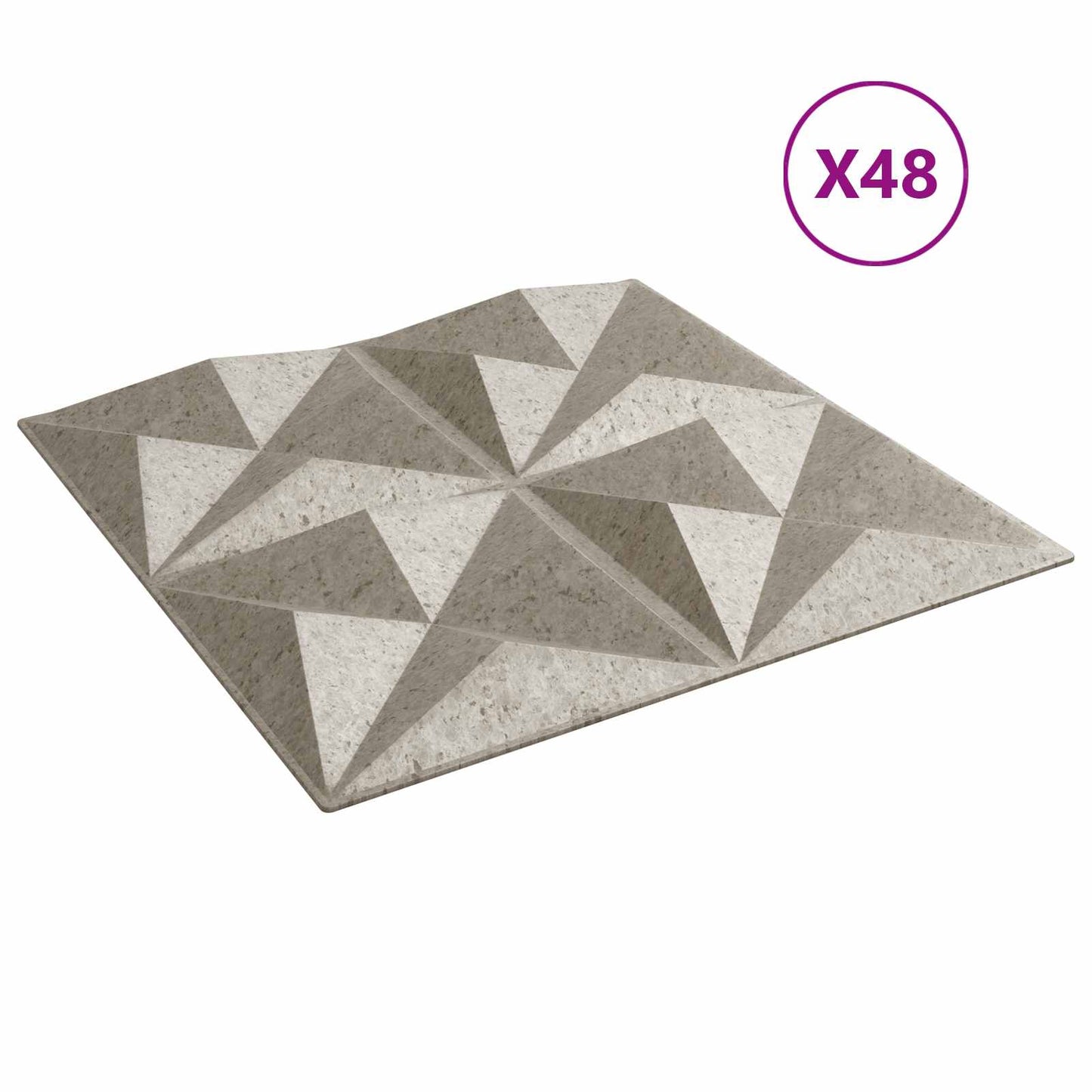 vidaXL Wall Panels 48 pcs Origami beton 50 x 50 cm XPS Foam