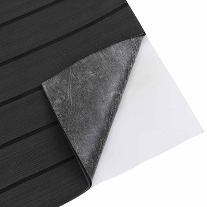 vidaXL Boat Mat Striped Dark Grey and Black 240 x 60 cm EVA