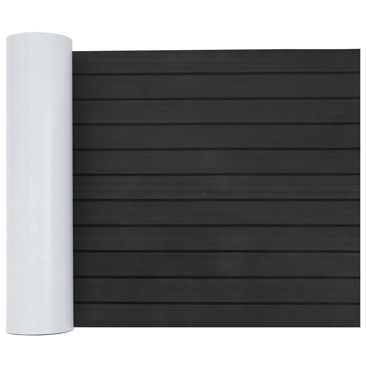 vidaXL Boat Mat Striped Dark Grey and Black 240 x 60 cm EVA