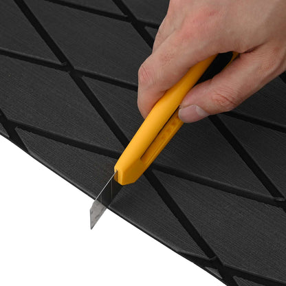 vidaXL Boat Mat Striped Dark Grey and Black 190 x 70 cm EVA