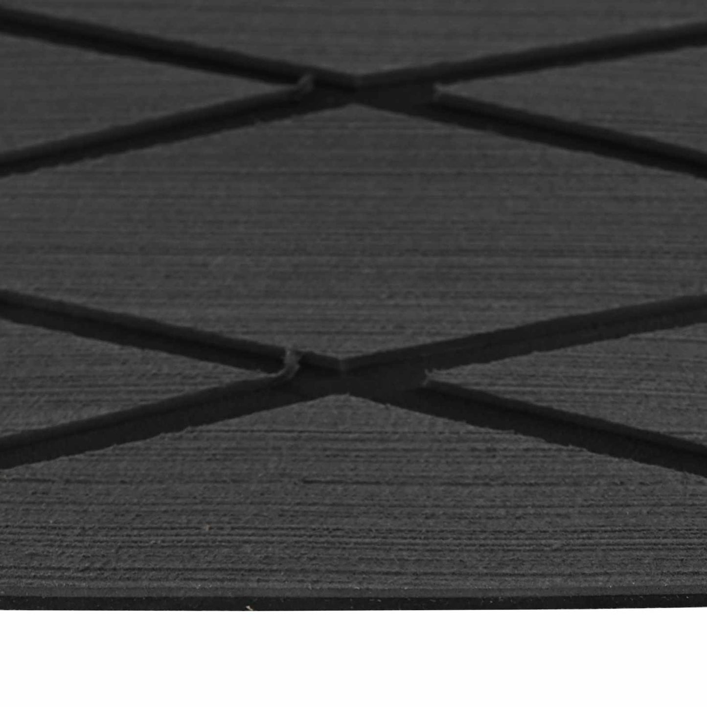 vidaXL Boat Mat Striped Dark Grey and Black 190 x 70 cm EVA