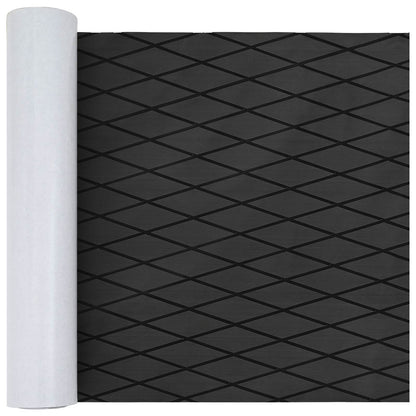 vidaXL Boat Mat Striped Dark Grey and Black 190 x 70 cm EVA