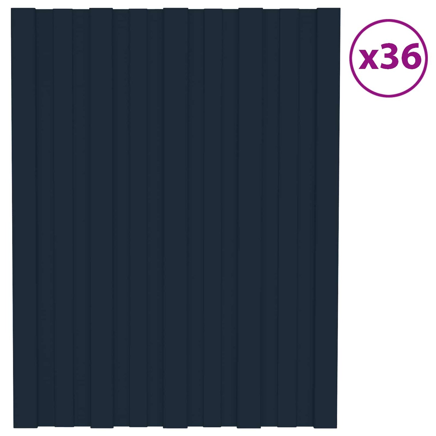 vidaXL Roof Panel 36 pcs Anthracite 60 x 45 cm Galvanised steel