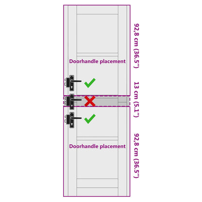 vidaXL Interior Door White 61 x 198.5 cm Plywood