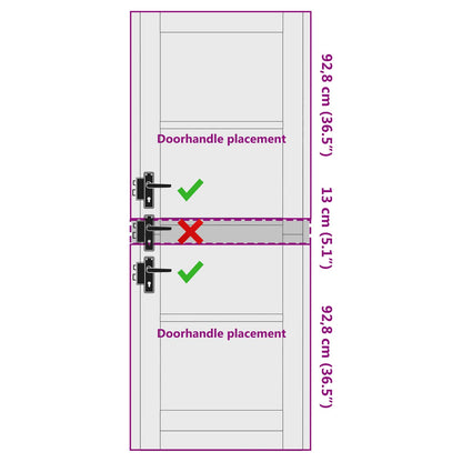 vidaXL Interior Door White 73.5 x 198.5 cm Plywood