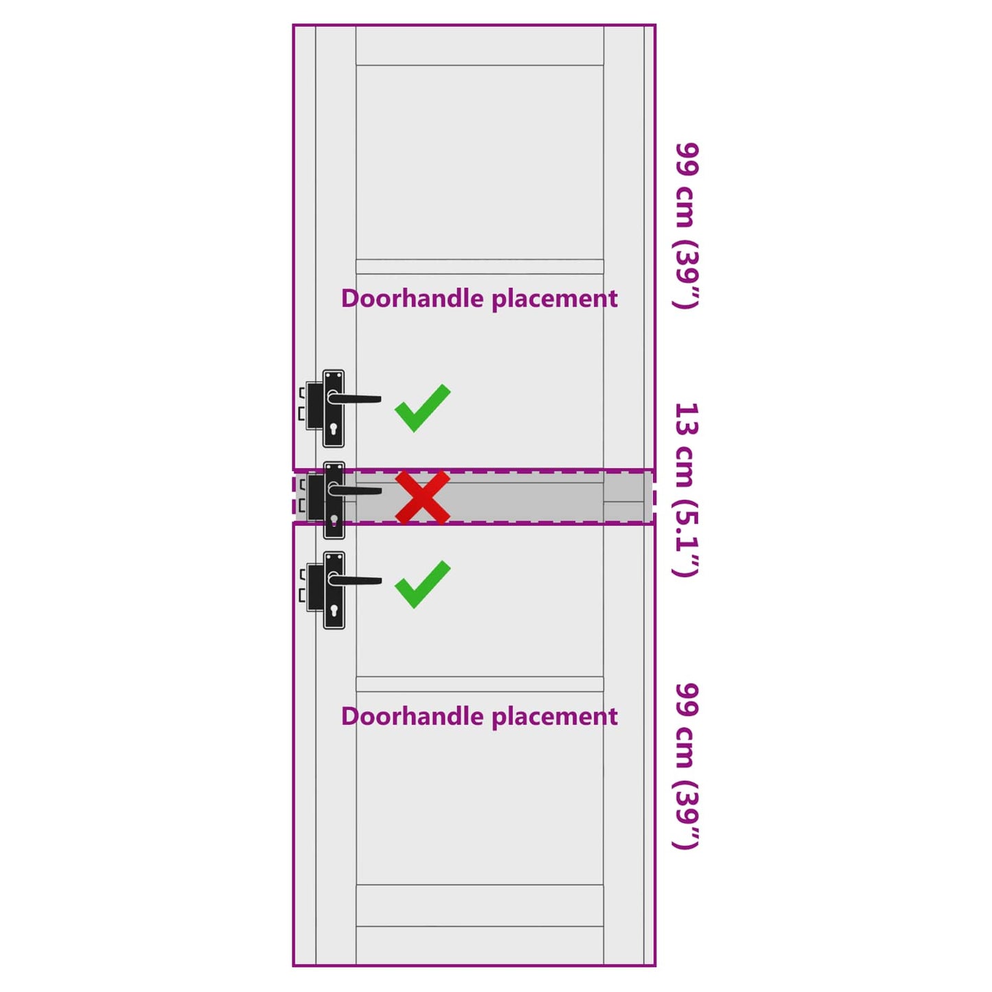 vidaXL Interior Door White 73.5 x 211 cm Plywood