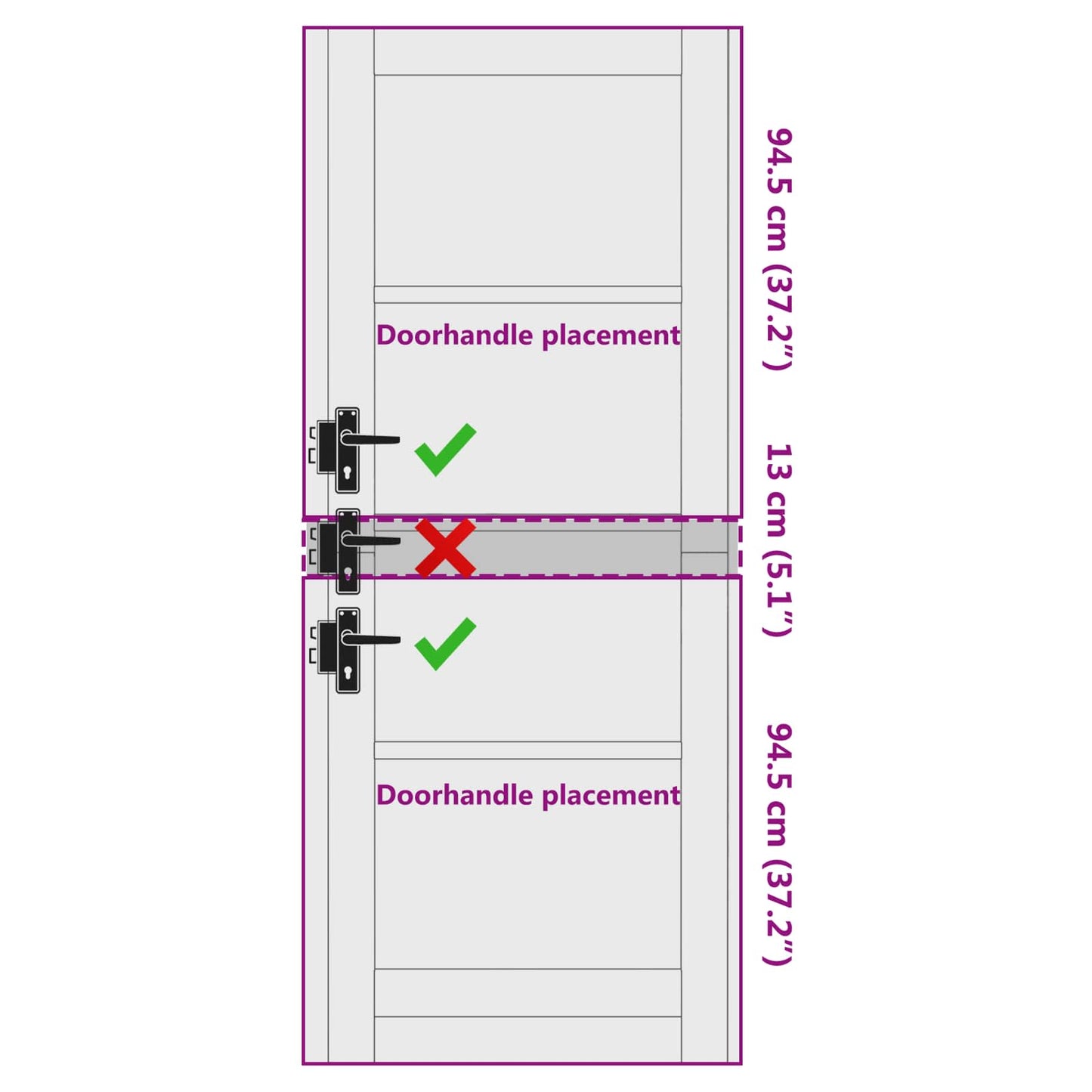 vidaXL Interior Door White 78 x 202 cm Plywood