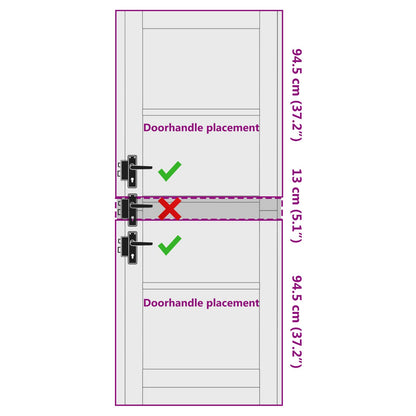 vidaXL Interior Door White 78 x 202 cm Plywood