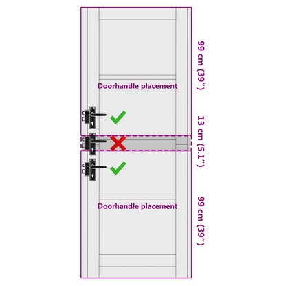 vidaXL Interior Door White 78 x 211 cm Plywood
