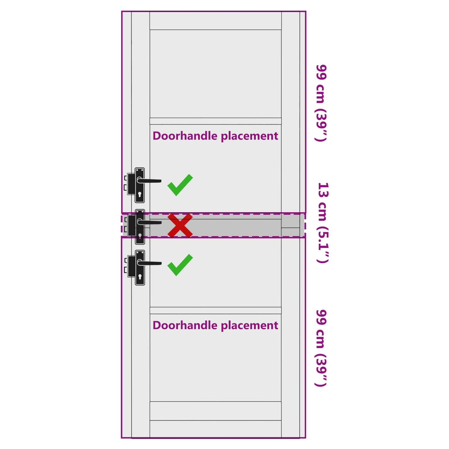 vidaXL Interior Door White 83 x 211 cm Plywood