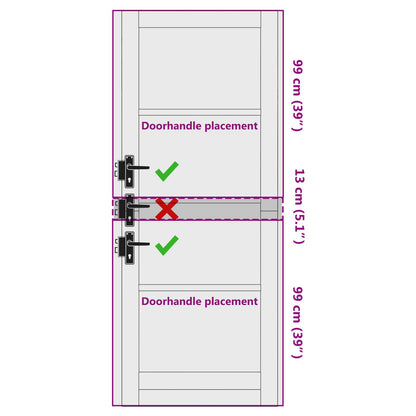 vidaXL Interior Door White 83 x 211 cm Plywood