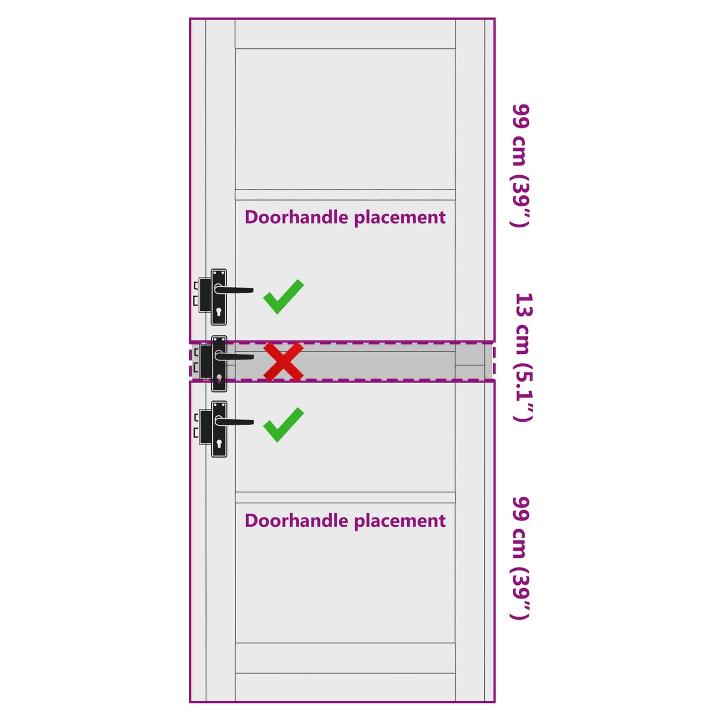 vidaXL Interior Door White 86 x 211 cm Plywood