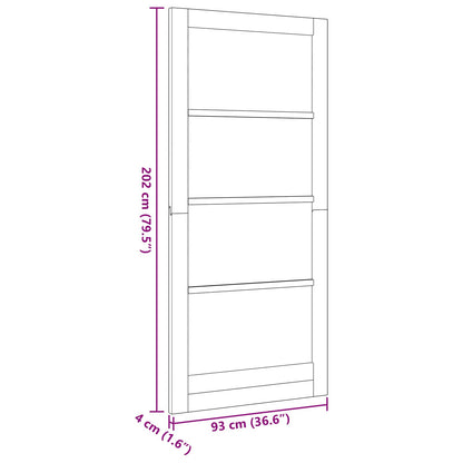 vidaXL Interior Door Natural 93 x 202 cm Plywood