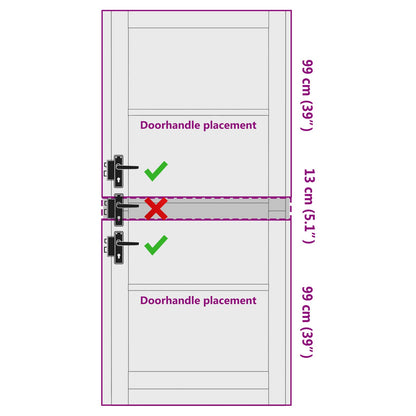 vidaXL Interior Door Natural 93 x 211 cm Plywood