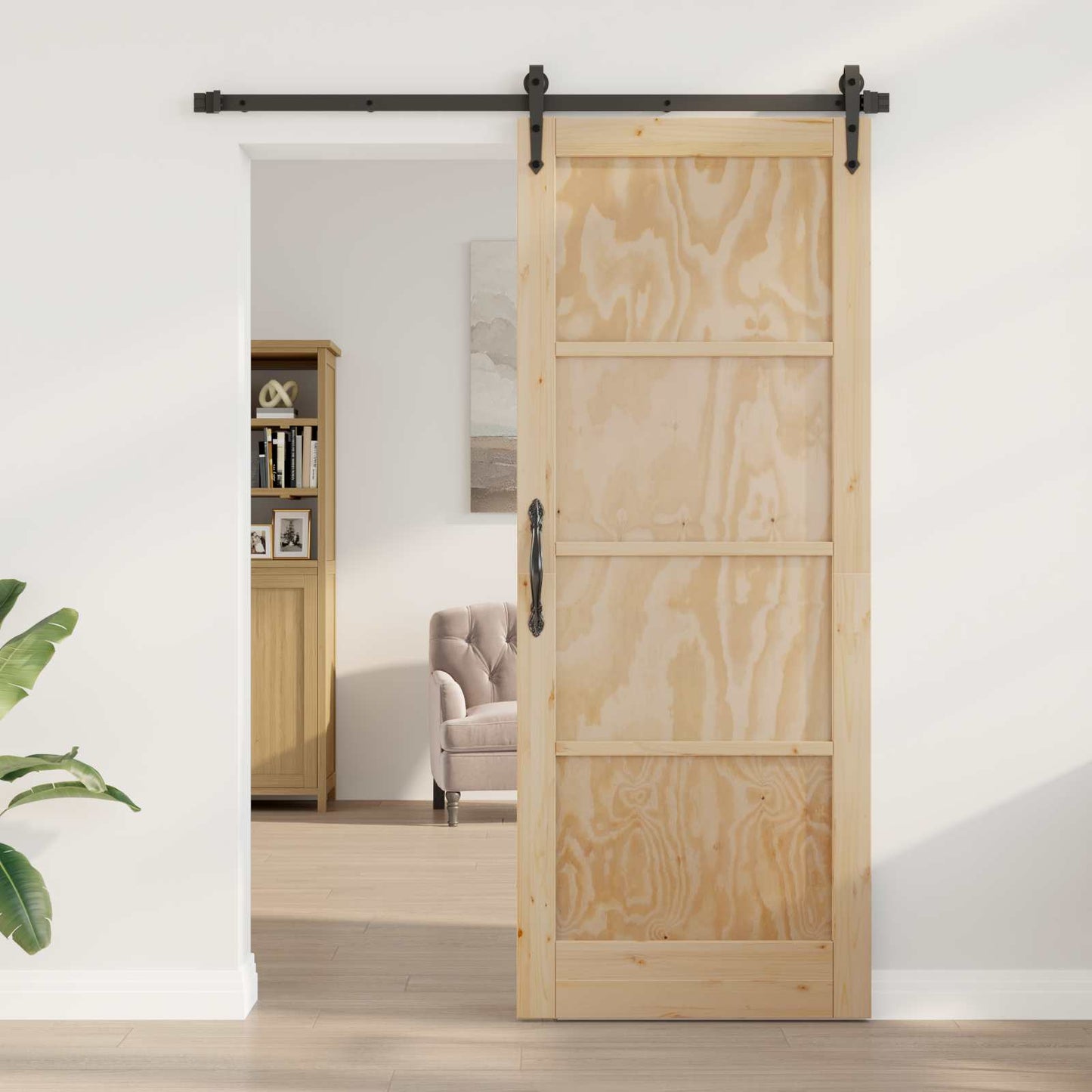 vidaXL Interior Door Natural 93 x 211 cm Plywood