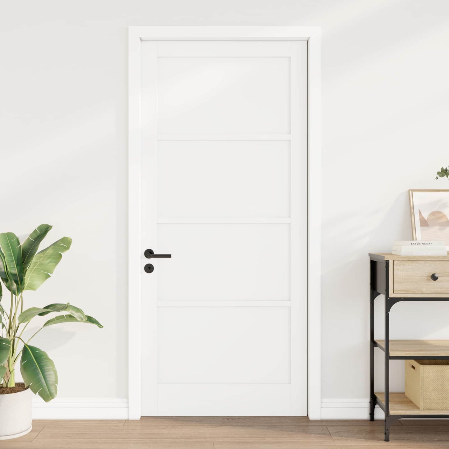 vidaXL Interior Door White 93 x 211 cm Plywood