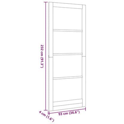 vidaXL Interior Door White 93 x 232 cm Plywood