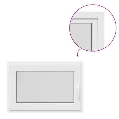 Basement Window RISOR 90 x 70 cm PVC and Glass White