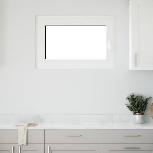 Basement Window RISOR 90 x 70 cm PVC and Glass White