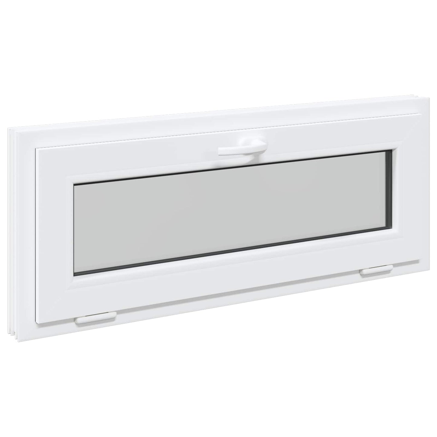 vidaXL Basement Window RISOR 100 x 40 cm PVC and Glass White
