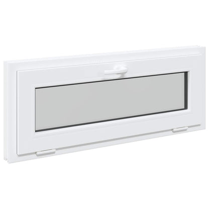 vidaXL Basement Window RISOR 100 x 40 cm PVC and Glass White