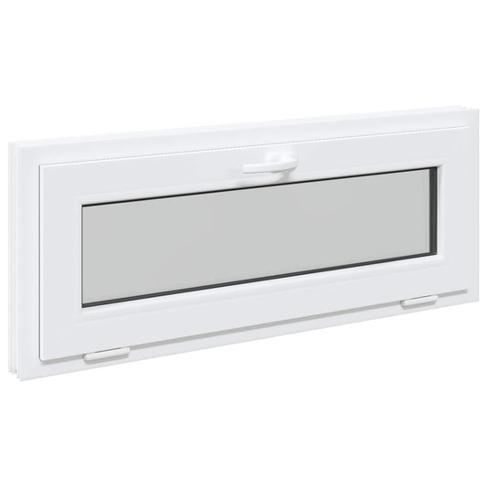 vidaXL Basement Window RISOR 100 x 40 cm PVC and Glass White