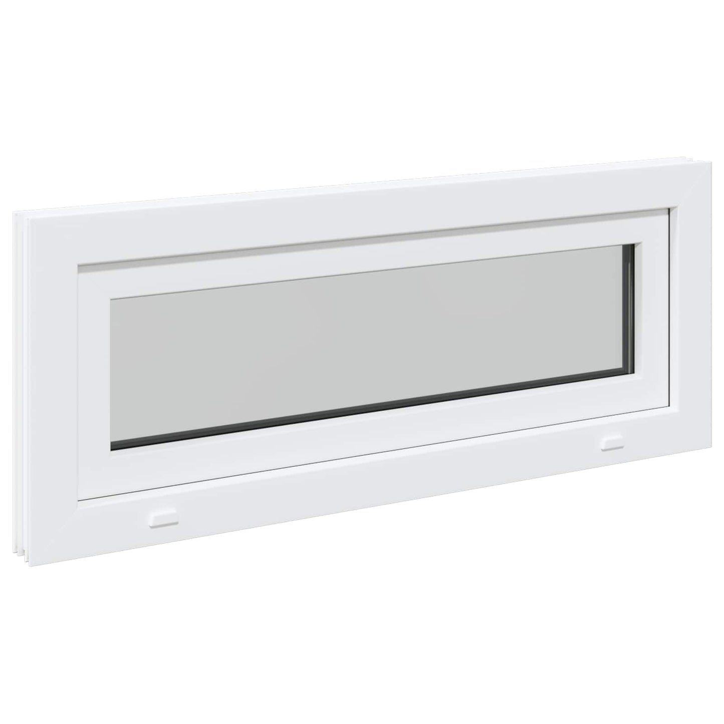 vidaXL Basement Window RISOR 100 x 40 cm PVC and Glass White
