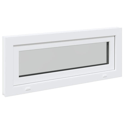 vidaXL Basement Window RISOR 100 x 40 cm PVC and Glass White