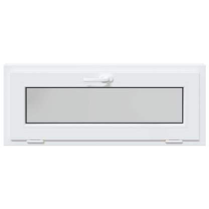 vidaXL Basement Window RISOR 100 x 40 cm PVC and Glass White