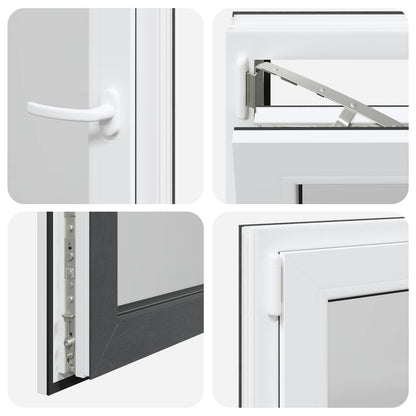vidaXL Tilt & Turn Basement Window RISOR 60 x 80 cm PVC and Glass