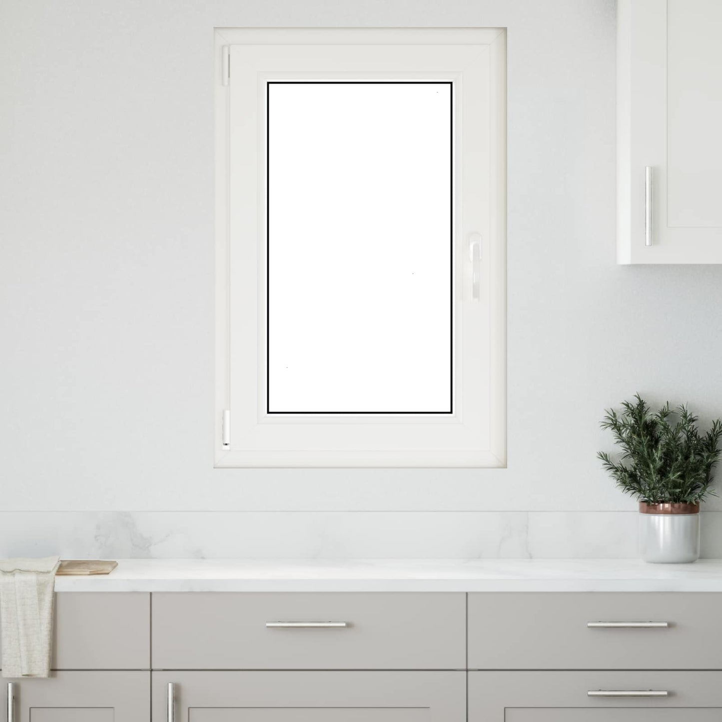 vidaXL Tilt & Turn Basement Window RISOR 60 x 80 cm PVC and Glass