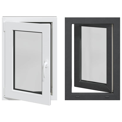 vidaXL Tilt & Turn Basement Window RISOR 60 x 80 cm PVC and Glass