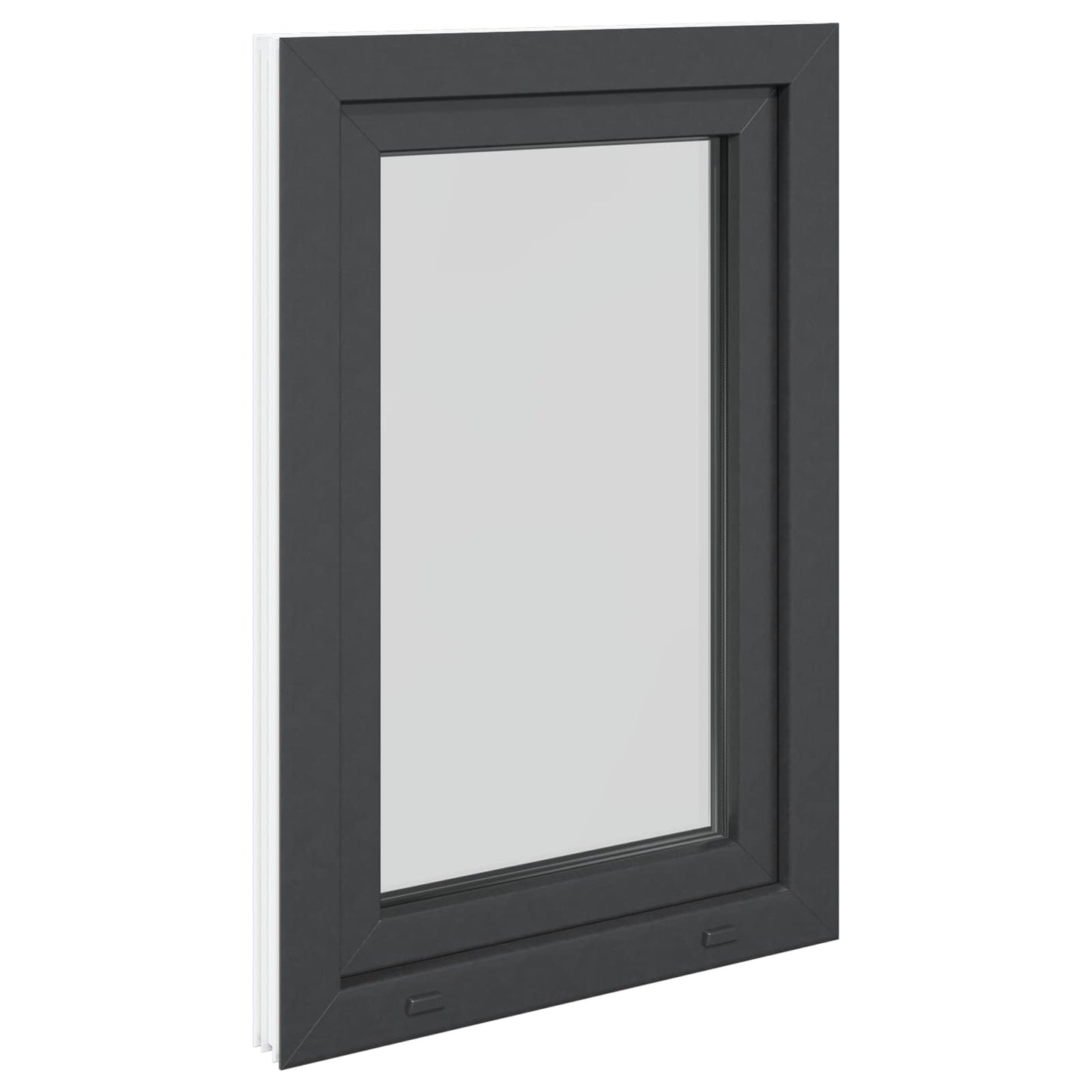 vidaXL Tilt & Turn Basement Window RISOR 60 x 80 cm PVC and Glass