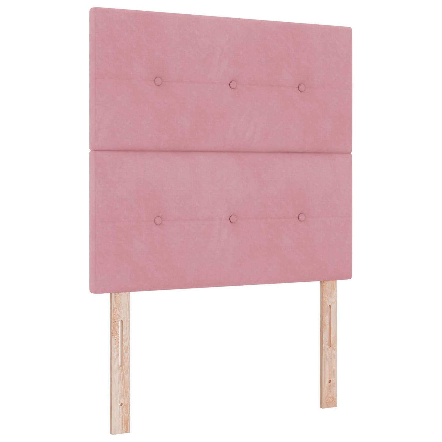 vidaXL LED Box Spring Bed with Mattress Pink 120 x 200 cm Velvet