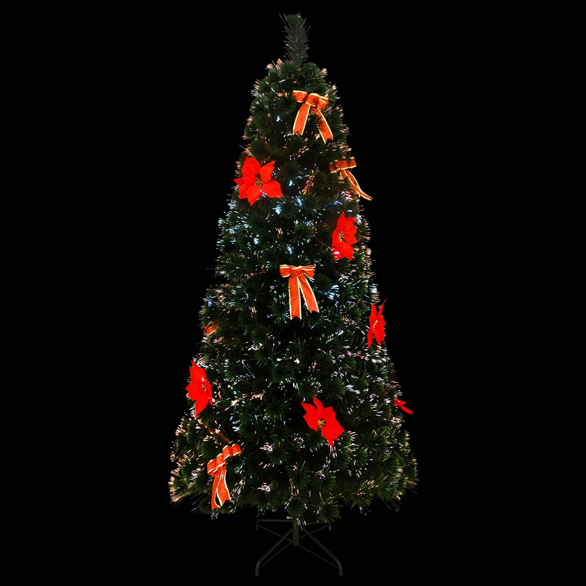 vidaXL Fiber Optic Christmas Tree 180 cm 24 LEDs Multicolour PVC