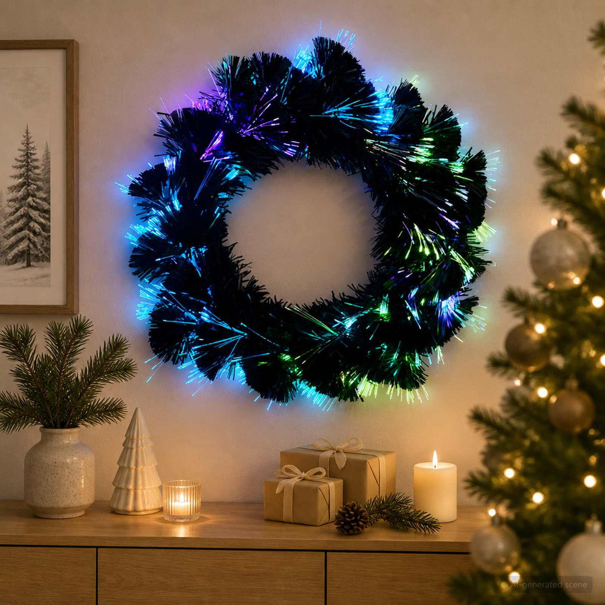 vidaXL Christmas Garland 24 LEDs Multicolour PVC