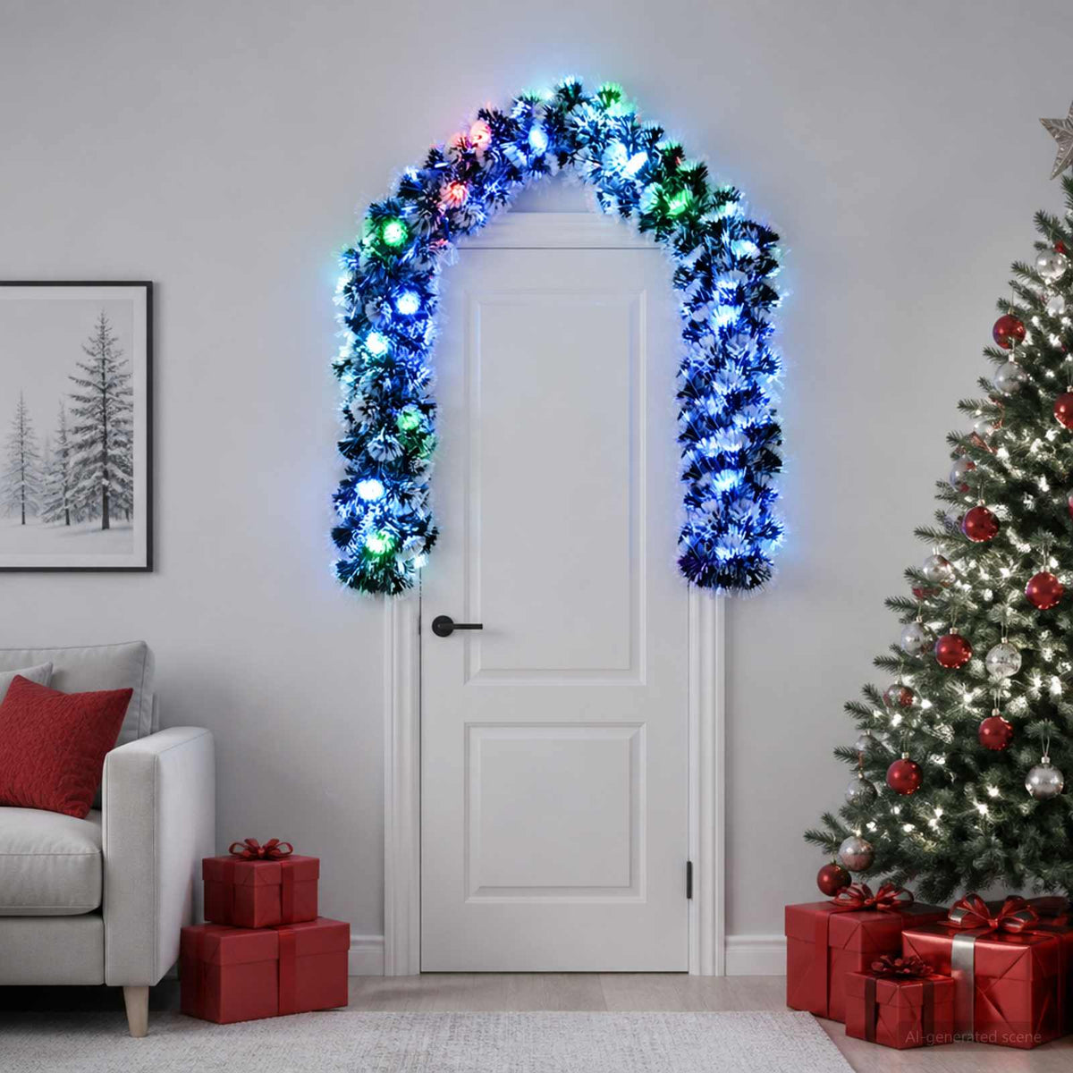 vidaXL Christmas Garland 200 cm 16 LEDs Multicolour PET