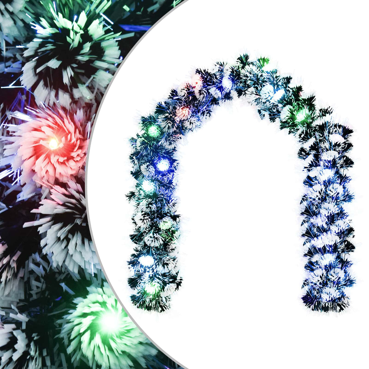 vidaXL Christmas Garland 200 cm 16 LEDs Multicolour PET