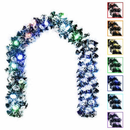 vidaXL Christmas Garland 200 cm 16 LEDs Multicolour PET