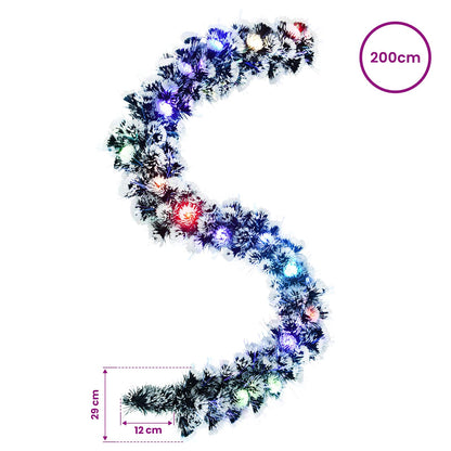 vidaXL Christmas Garland 200 cm 16 LEDs Multicolour PET