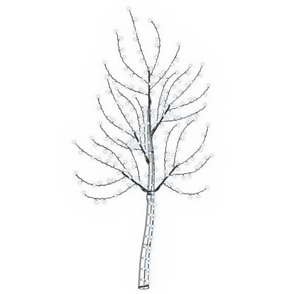 vidaXL LED Wall Christmas Tree 180 cm 200 LEDs Cold White Steel Black