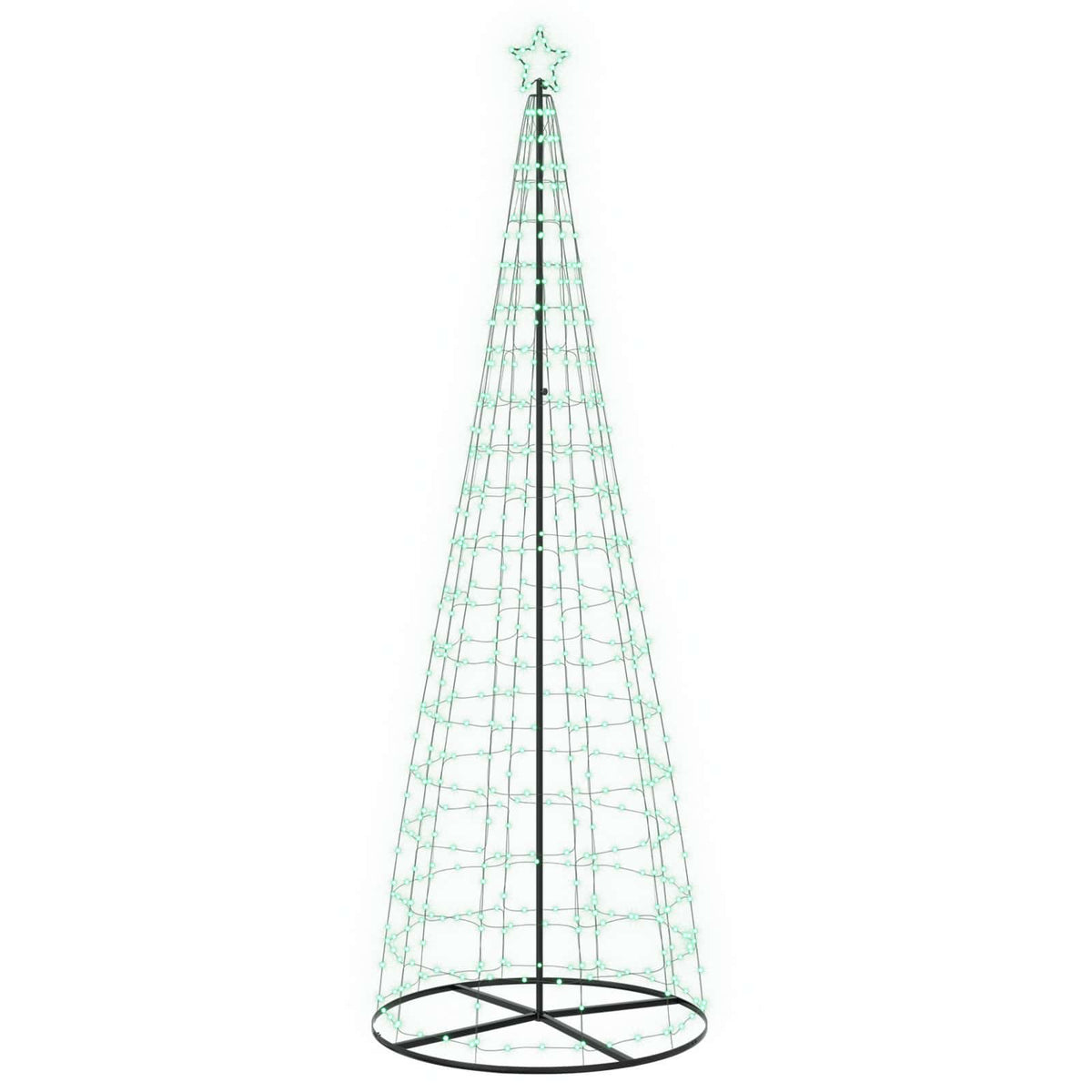 vidaXL LED Christmas Tree 300 cm 390 LEDs RGB Steel RGB